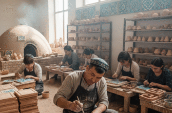 Traditional Uzbek Tile Making Ceramic Workshop Tours