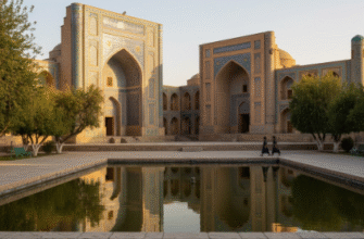 Lyabi Hauz Complex Bukhara Historic Plaza with Reflecting Pool