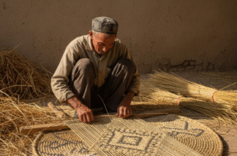 Traditional Uzbek Straw Weaving Agricultural Crafts