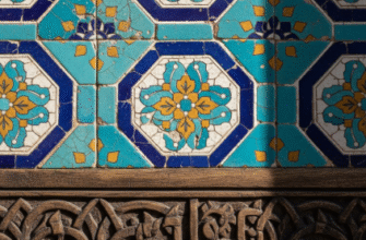 Khiva Architecture Details Tilework and Carving