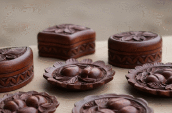 Traditional Uzbek Cherry Crafts Fruit Wood Art