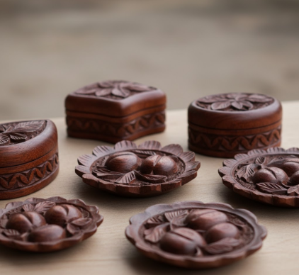 Traditional Uzbek Cherry Crafts Fruit Wood Art